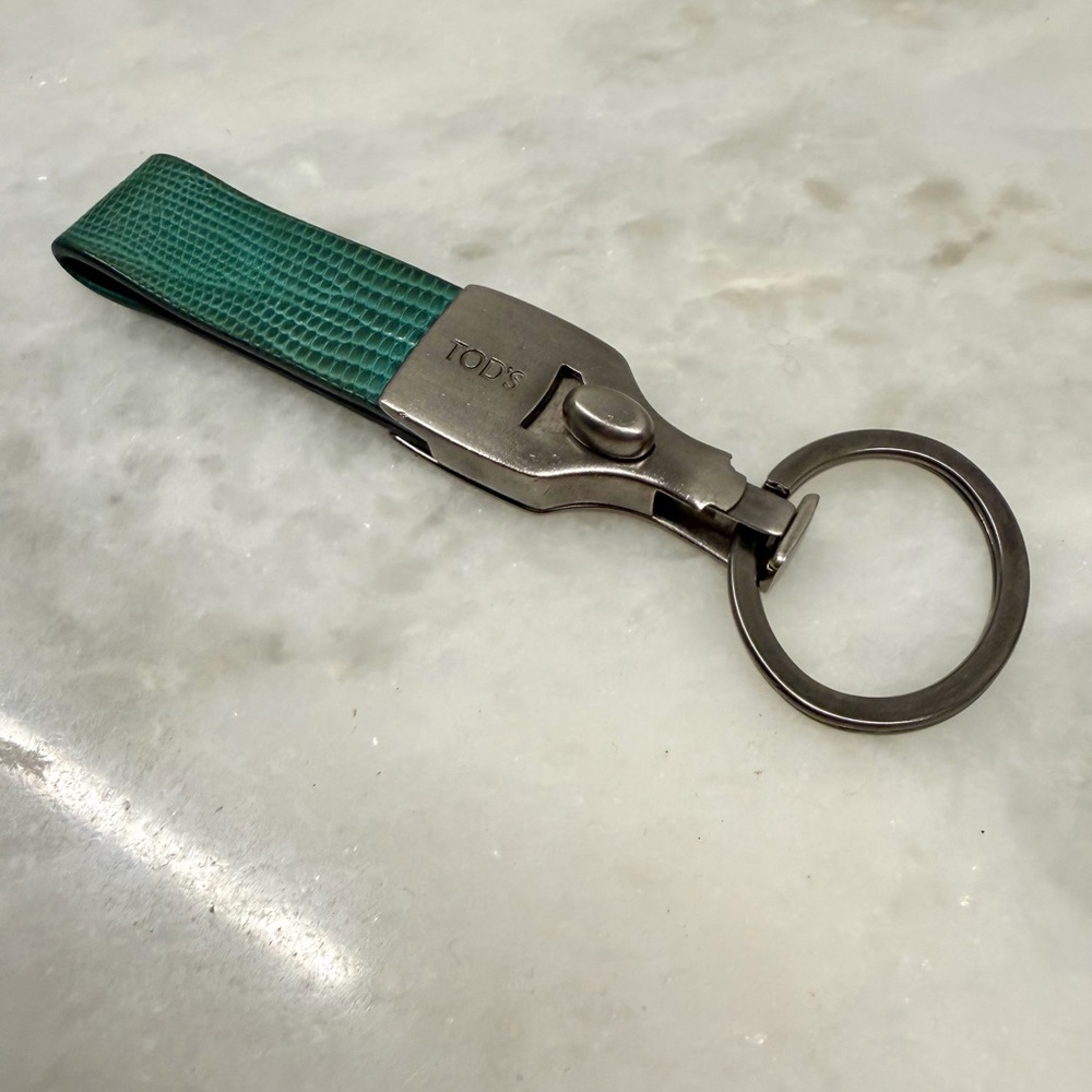 Tod's Green Leather Key Holder